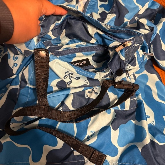 RIPNDIP Nerm Cat Blue Camo Packable Windbreaker Jacket Sz S Rare Skate Unisex - Picture 8 of 16